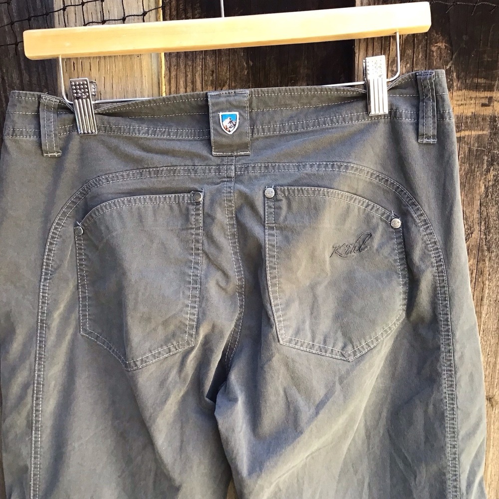 KUHL Free Range Gray Cargo Hiking Pants Outdoor Trail Utility Size 8 Regular - Picture 5 of 9